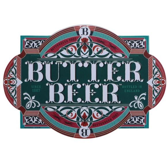 Harry Potter Butter Beer Tin Sign Official Collectible Hanging Metal Display - Picture 5 of 5